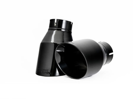 AWE Tuning Audi B9 A4 Touring Edition Exhaust Dual Outlet - Diamond Black Tips (Includes DP) - CPC Performance