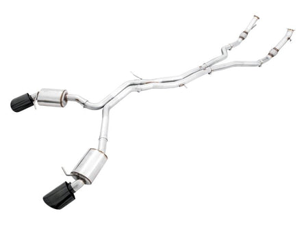 AWE Tuning Audi B9 RS 5 Sportback Touring Edition Exhaust - Non Resonated - Diamond Black RS Style Tips - CPC Performance