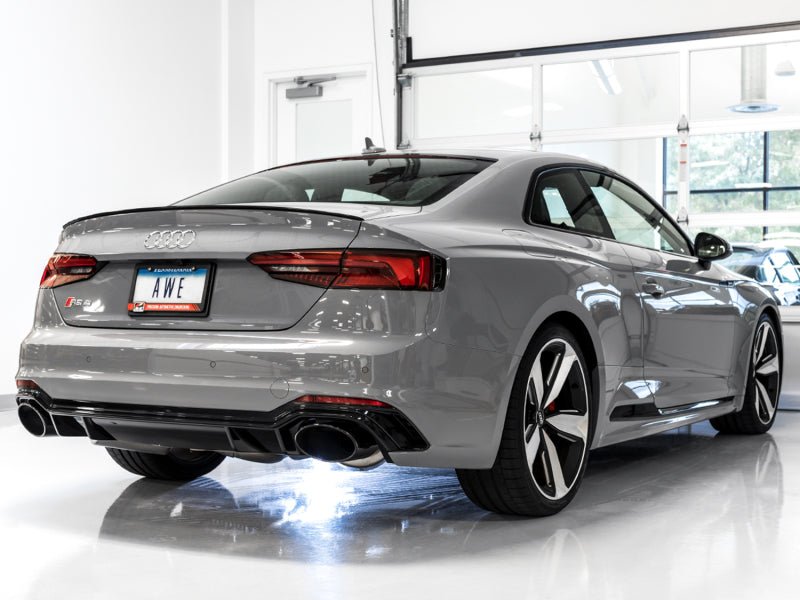 AWE Tuning Audi B9 RS 5 Sportback Touring Edition Exhaust - Non Resonated - Diamond Black RS Style Tips - CPC Performance