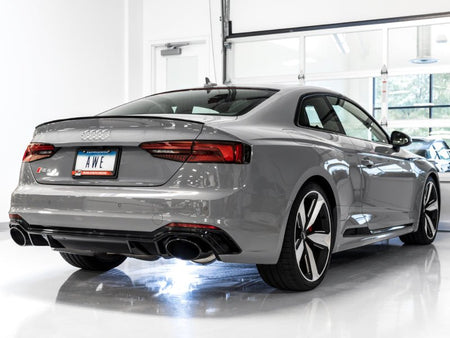 AWE Tuning Audi B9 RS 5 Sportback Touring Edition Exhaust - Non Resonated - Diamond Black RS Style Tips - CPC Performance
