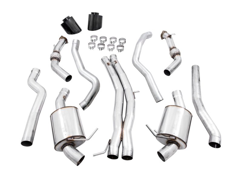 AWE Tuning Audi B9 RS 5 Sportback Touring Edition Exhaust - Non Resonated - Diamond Black RS Style Tips - CPC Performance