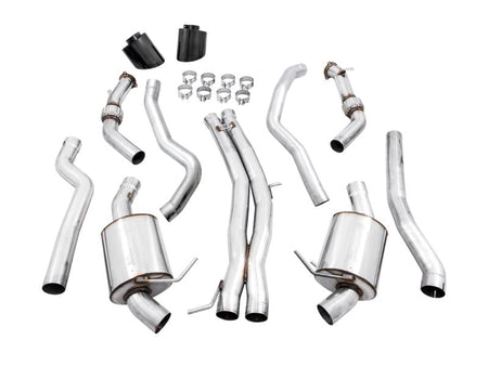 AWE Tuning Audi B9 RS 5 Sportback Touring Edition Exhaust - Non Resonated - Diamond Black RS Style Tips - CPC Performance