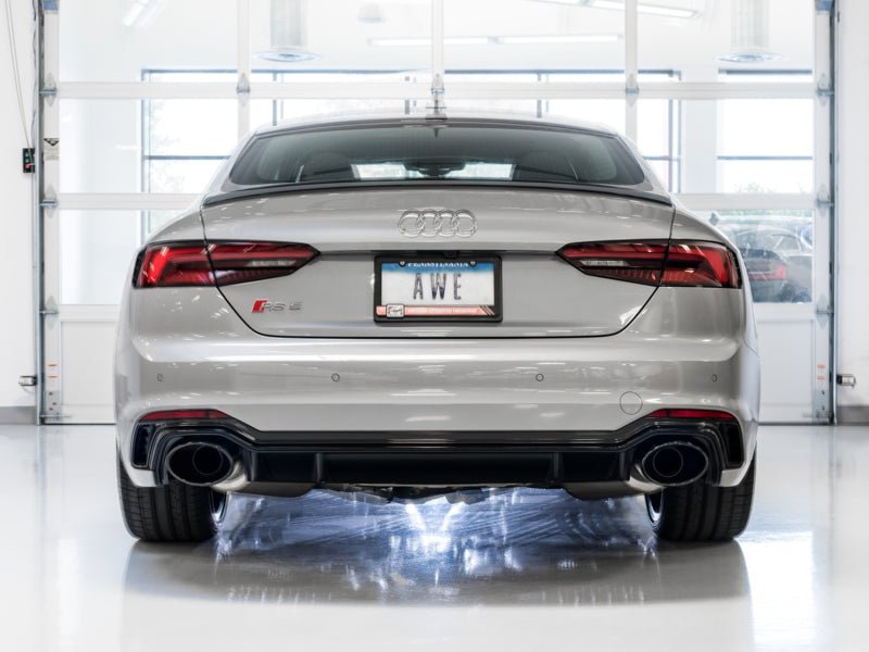 AWE Tuning Audi B9 RS 5 Sportback Touring Edition Exhaust - Non Resonated - Diamond Black RS Style Tips - CPC Performance