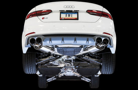 AWE Tuning Audi B9 S5 Sportback Touring Edition Exhaust - Non - Resonated (Black 102mm Tips) - CPC Performance