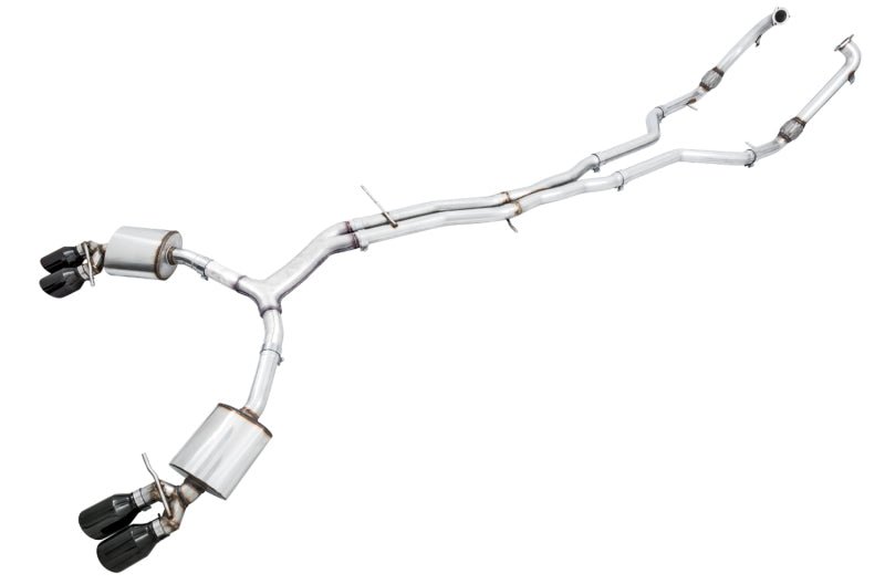 AWE Tuning Audi B9 S5 Sportback Touring Edition Exhaust - Non - Resonated (Black 102mm Tips) - CPC Performance