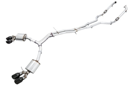 AWE Tuning Audi B9 S5 Sportback Touring Edition Exhaust - Non - Resonated (Black 102mm Tips) - CPC Performance