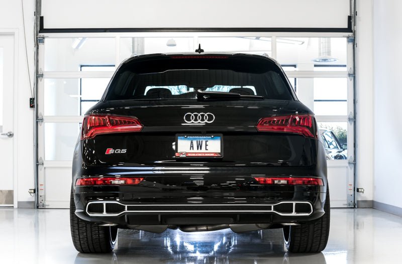 AWE Tuning Audi B9 SQ5 Non - Resonated Touring Edition Cat - Back Exhaust - No Tips (Turn Downs) - CPC Performance