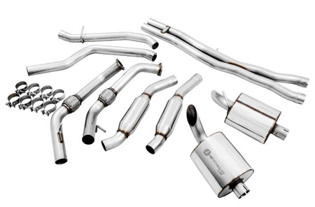 AWE Tuning Audi B9 SQ5 Resonated Touring Edition Cat - Back Exhaust - No Tips (Turn Downs) - CPC Performance