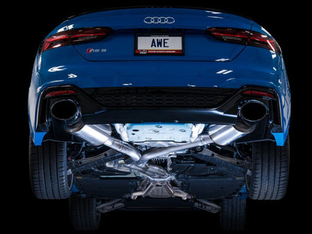 AWE Tuning Audi B9.5 RS5 Sportback Non - Resonated Touring Edition Exhaust - RS - Style Diamond Blk Tips - CPC Performance