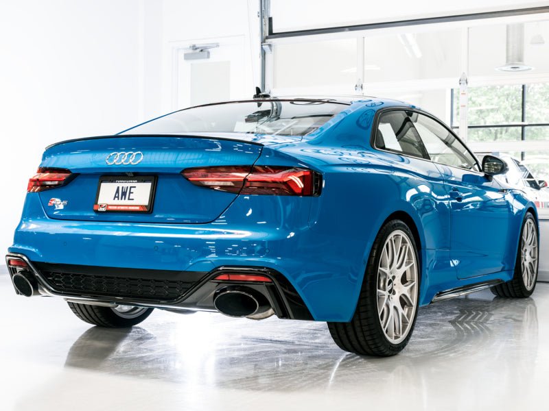 AWE Tuning Audi B9.5 RS5 Sportback Non - Resonated Touring Edition Exhaust - RS - Style Diamond Blk Tips - CPC Performance