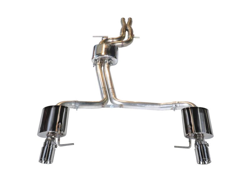 AWE Tuning Audi C7 A6 3.0T Touring Edition Exhaust - Dual Outlet Chrome Silver Tips - CPC Performance