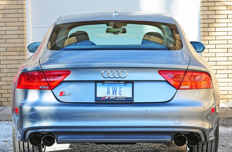 AWE Tuning Audi C7 / C7.5 S7 4.0T Track Edition Exhaust - Diamond Black Tips - CPC Performance