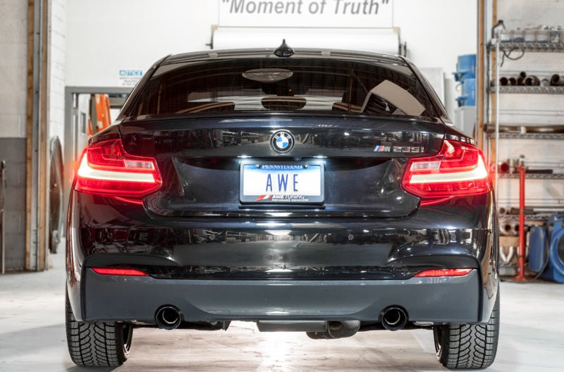 AWE Tuning BMW F22 M235i / M240i Touring Edition Axle - Back Exhaust - Diamond Black Tips (102mm) - CPC Performance