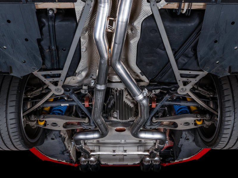 AWE Tuning BMW F8X M3/M4 Track Edition Catback Exhaust - Diamond Black Tips - CPC Performance