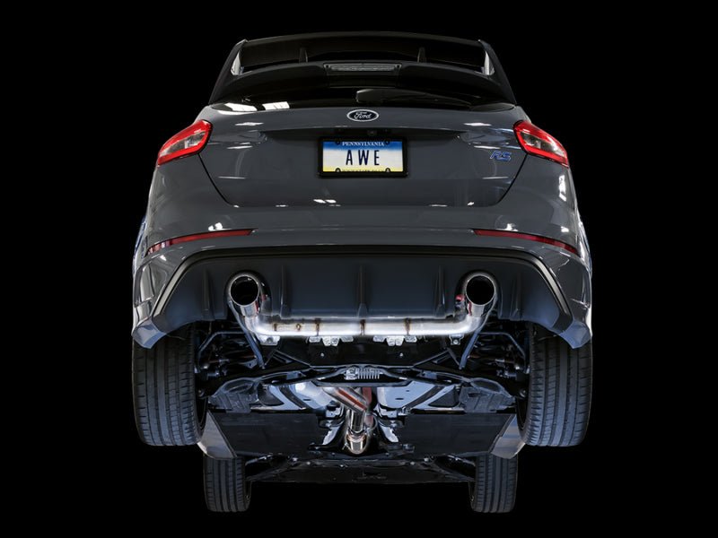AWE Tuning Ford Focus RS Track Edition Cat - back Exhaust - Chrome Silver Tips - CPC Performance
