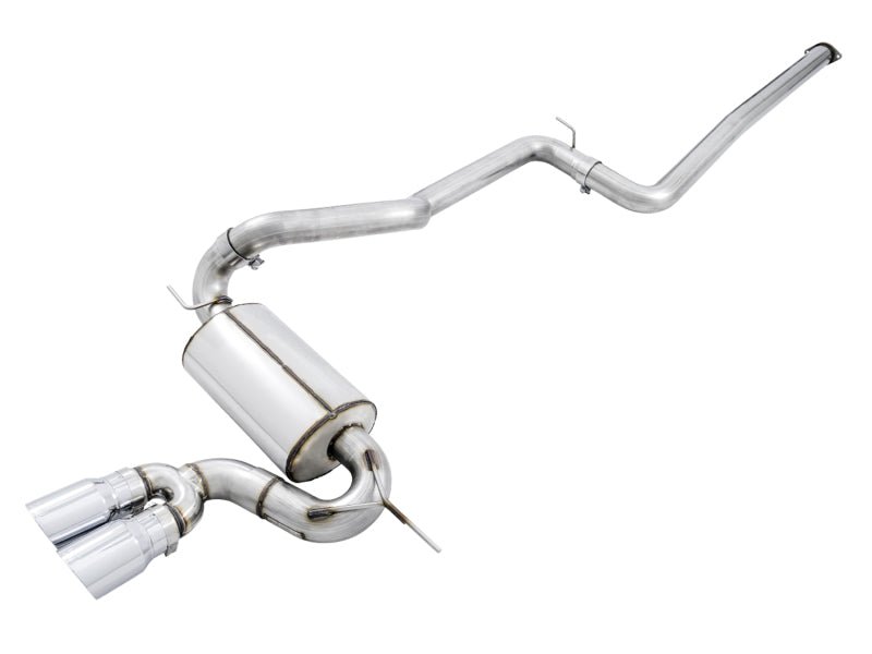 AWE Tuning Ford Focus ST Touring Edition Cat - back Exhaust - Non - Resonated - Chrome Silver Tips - CPC Performance