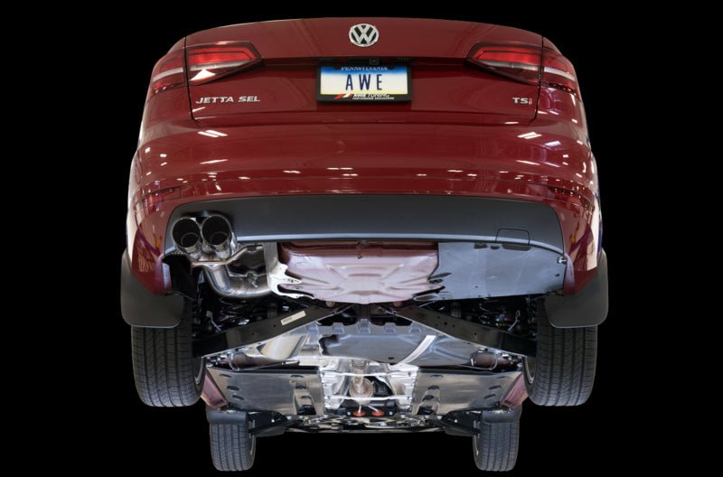 AWE Tuning Mk6 GLI 2.0T - Mk6 Jetta 1.8T Track Edition Exhaust - Diamond Black Tips - CPC Performance