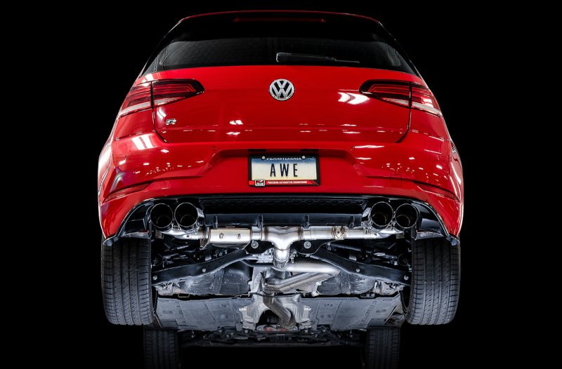 AWE Tuning MK7.5 Golf R SwitchPath Exhaust w/Diamond Black Tips 102mm - CPC Performance