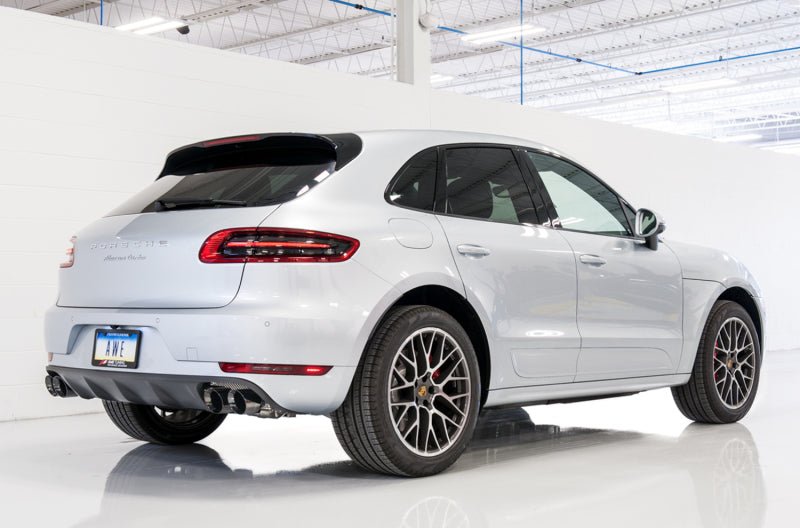 AWE Tuning Porsche Macan Track Edition Exhaust System - Diamond Black 102mm Tips - CPC Performance