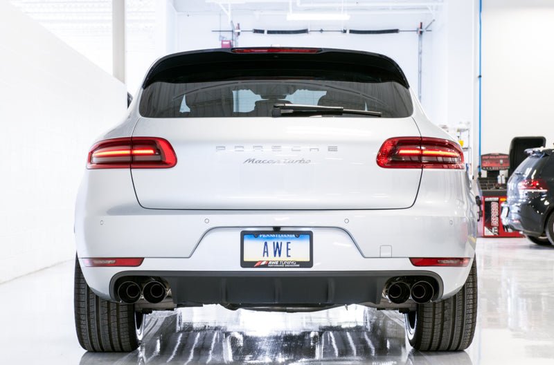 AWE Tuning Porsche Macan Track Edition Exhaust System - Diamond Black 102mm Tips - CPC Performance