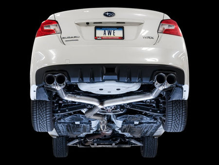 AWE Tuning Subaru WRX/STI VA/GV Sedan Track Edition Exhaust - Diamond Black Tips (102mm) - CPC Performance