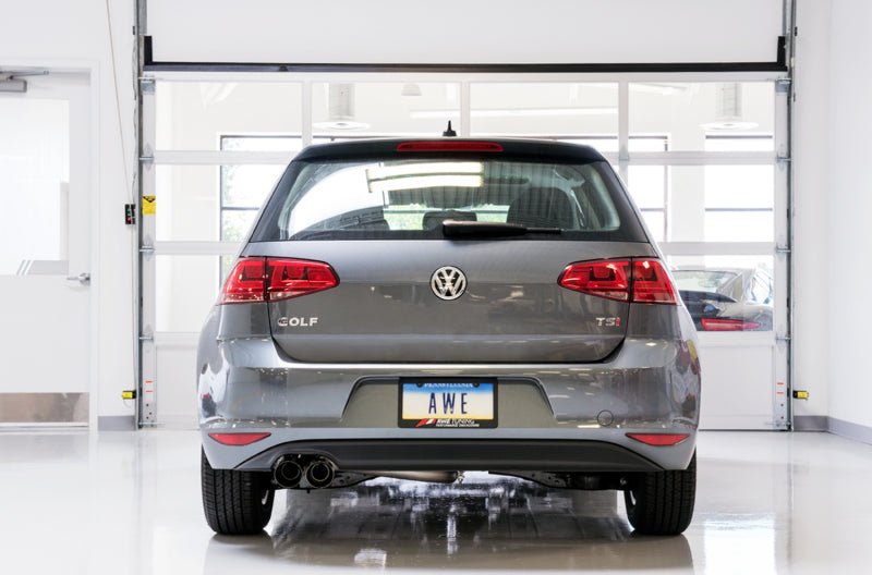 AWE Tuning VW MK7 Golf 1.8T Track Edition Exhaust w/Diamond Black Tips (90mm) - CPC Performance
