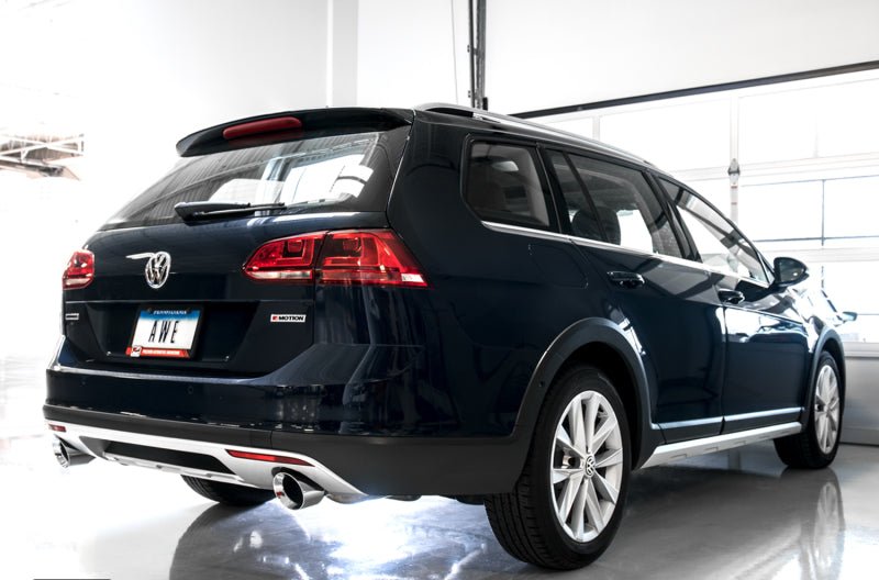AWE Tuning VW MK7 Golf Alltrack/Sportwagen 4Motion Touring Edition Exhaust - Polished Silver Tips - CPC Performance