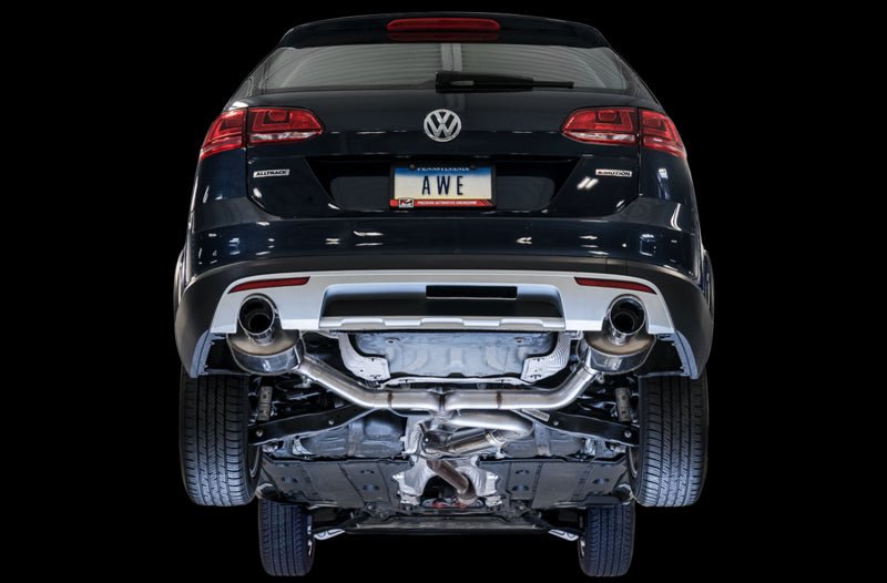 AWE Tuning VW MK7 Golf Alltrack/Sportwagen 4Motion Touring Edition Exhaust - Polished Silver Tips - CPC Performance