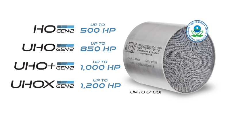 GESI G-Sport 400 CPSI GEN2 EPA Compliant 5in x 4in Substrate Only Up to 1,000HP