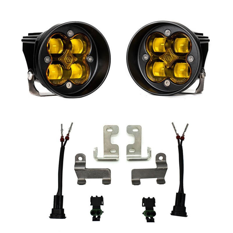 Baja Designs 12 - 21 Toyota Tacoma/Tundra/4Runner Squadron - R Fog Pocket Light Kit - SAE Amber - CPC Performance