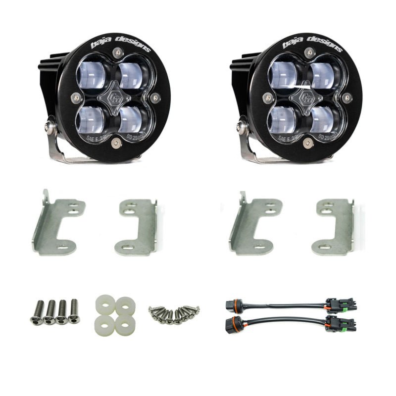Baja Designs 18 - 20 Jeep Wrangler JL Sahara Fog Squadron Sport Fog Pocket Kit - Clear - CPC Performance