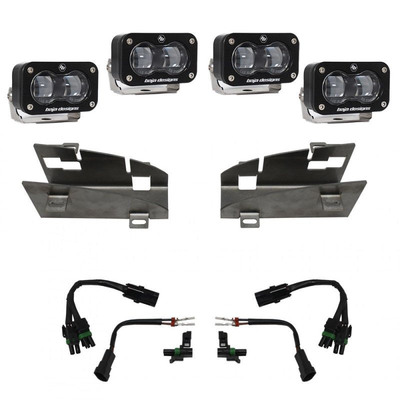 Baja Designs 19 - 22 Dodge RAM 1500 Rebel / 21 - 22 1500 TRX S2 SAE Dual Fog Pocket Light Kit - Clear - CPC Performance