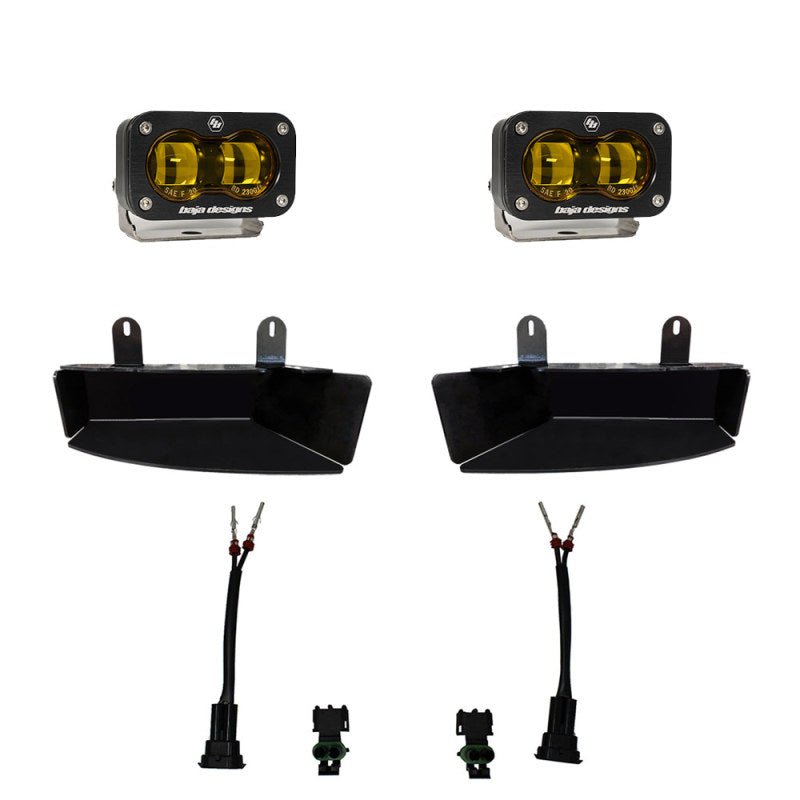 Baja Designs 19 - 22 Dodge RAM 2500/3500 S2 SAE Fog Pocket Light Kit - Amber - CPC Performance