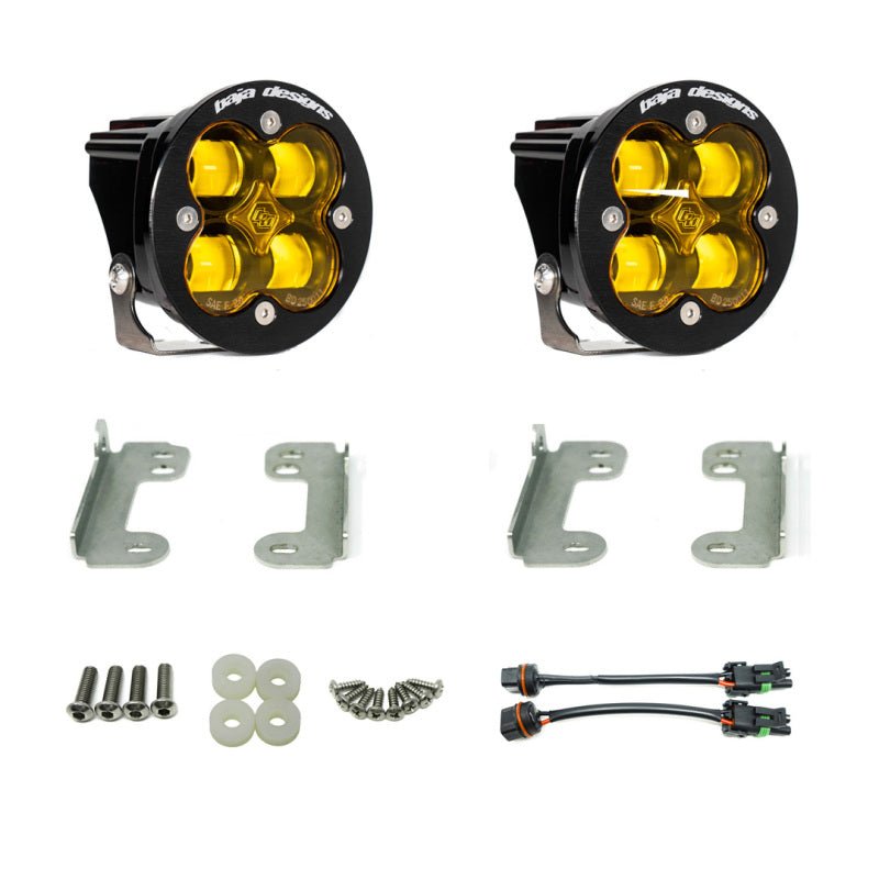 Baja Designs 2007 - 2018 Wrangler JL Rubicon Sport Fog Light Pocket Kit - Amber - CPC Performance