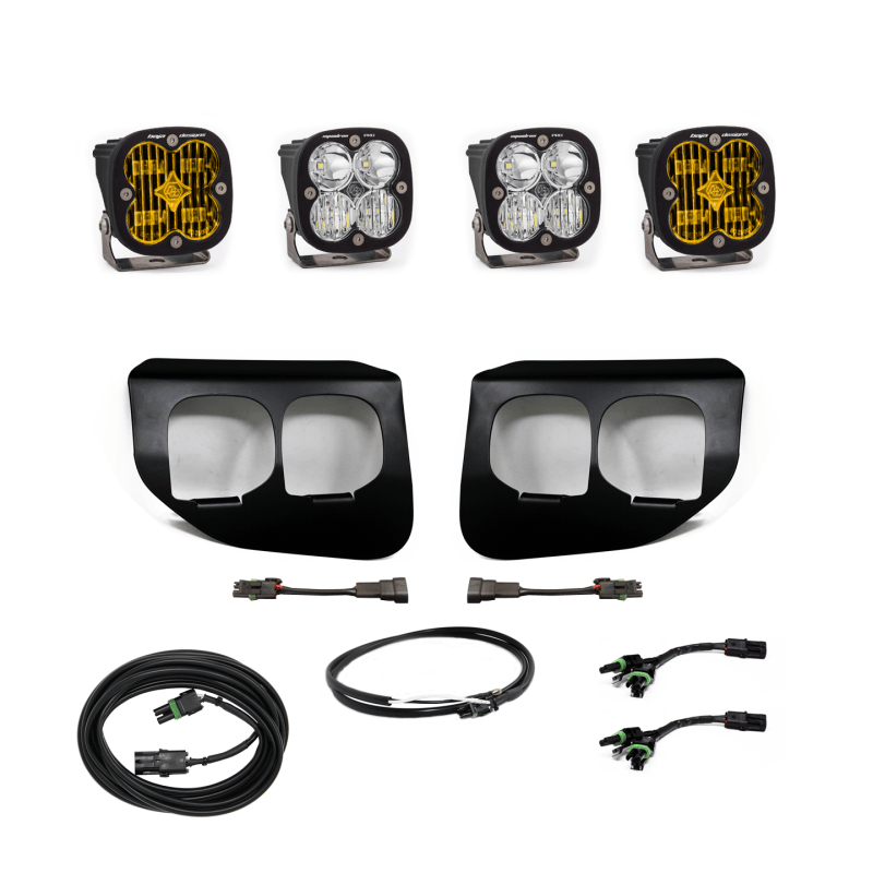 Baja Designs 2020+ Ford Super Duty Fog Lights FPK Amber SAE/Pro DC Baja Designs w/Upfitter - CPC Performance