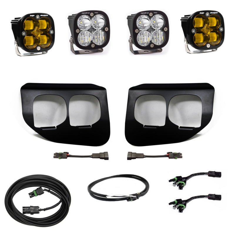 Baja Designs 2020+ Ford Super Duty Fog Lights FPK Amber SAE/Pro DC Baja Designs w/Upfitter - CPC Performance