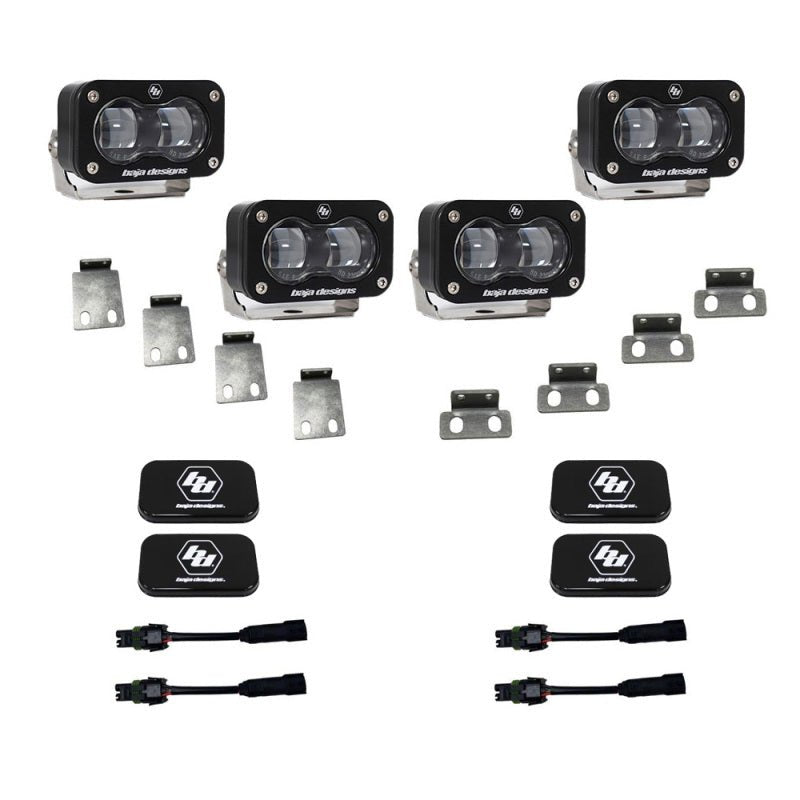Baja Designs 21 - 22 Ford F - 150 Raptor S2 SAE Dual Fog Pocket Light Kit - Clear - CPC Performance