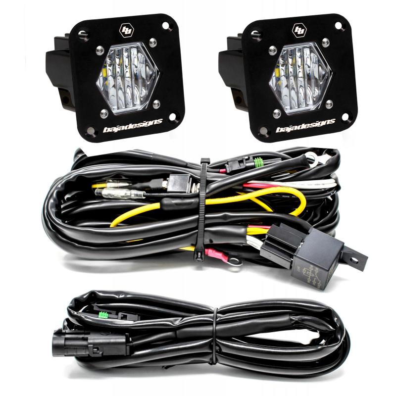 Baja Designs S1 Wide Cornering LED Light Backup Kit w/ Mounting Bracket Pair - CPC Performance