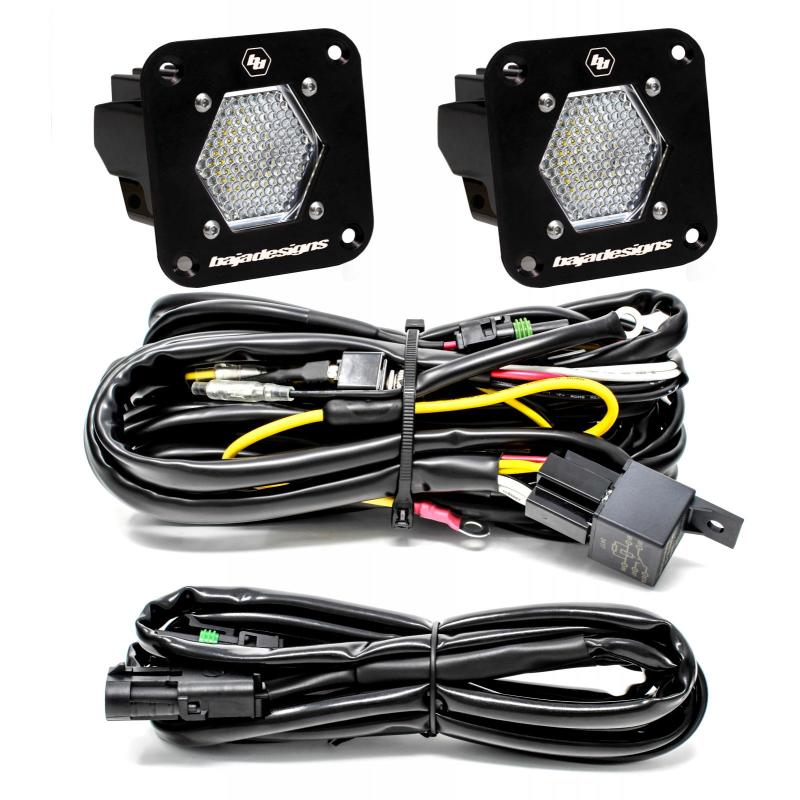 Baja Designs S1 Work/Scene LED Light Backup Kit w/ Mounting Bracket Pair - CPC Performance
