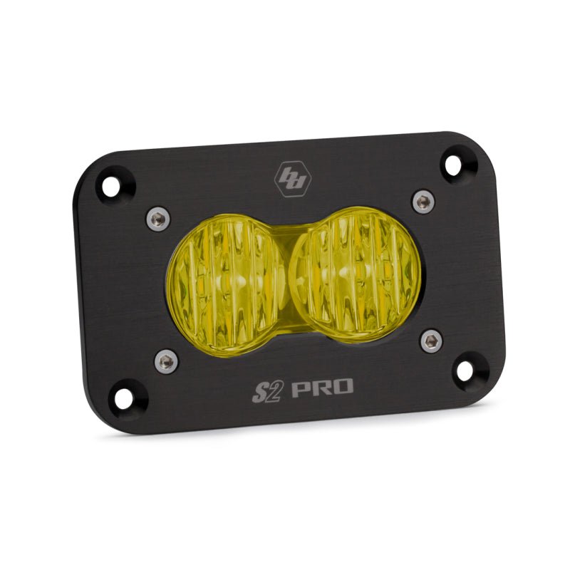 Baja Designs S2 Pro Wide Cornering Pattern Flush Mount LED Light - Amber - CPC Performance