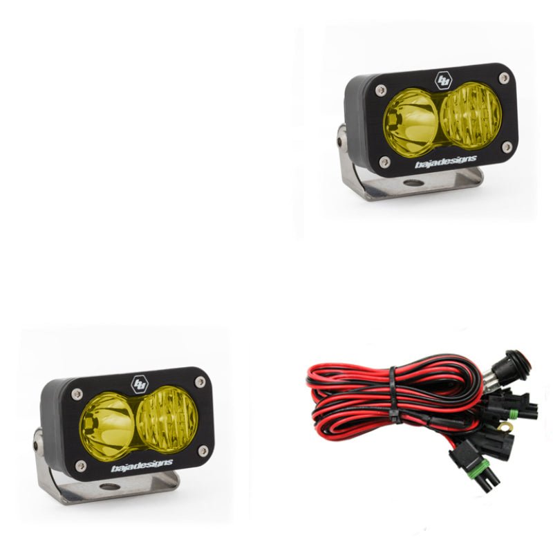 Baja Designs S2 Sport Driving Combo Pattern Pair LED Work Light - Amber - CPC Performance