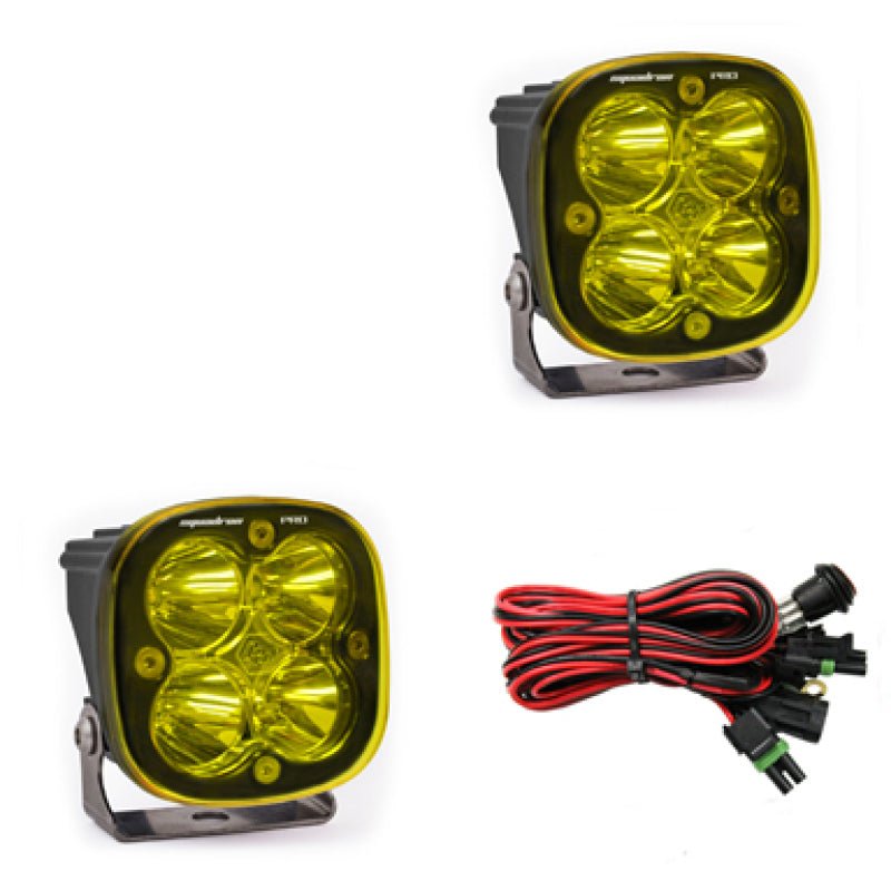 Baja Designs Squadron Pro Series Spot Pattern LED Light Pods - Amber - CPC Performance