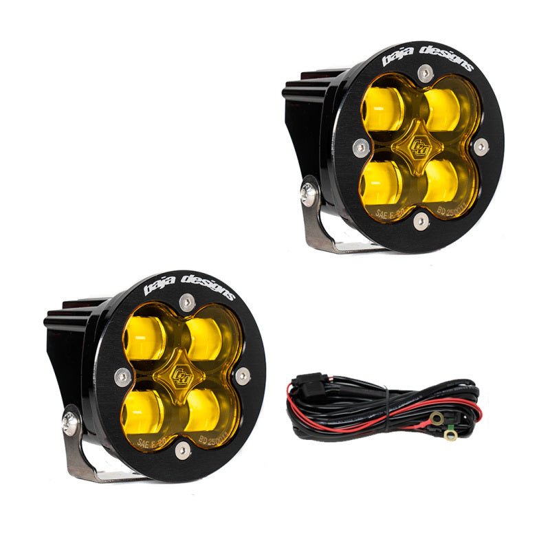 Baja Designs Squadron R SAE LED Spot Light - Amber - Pair - CPC Performance