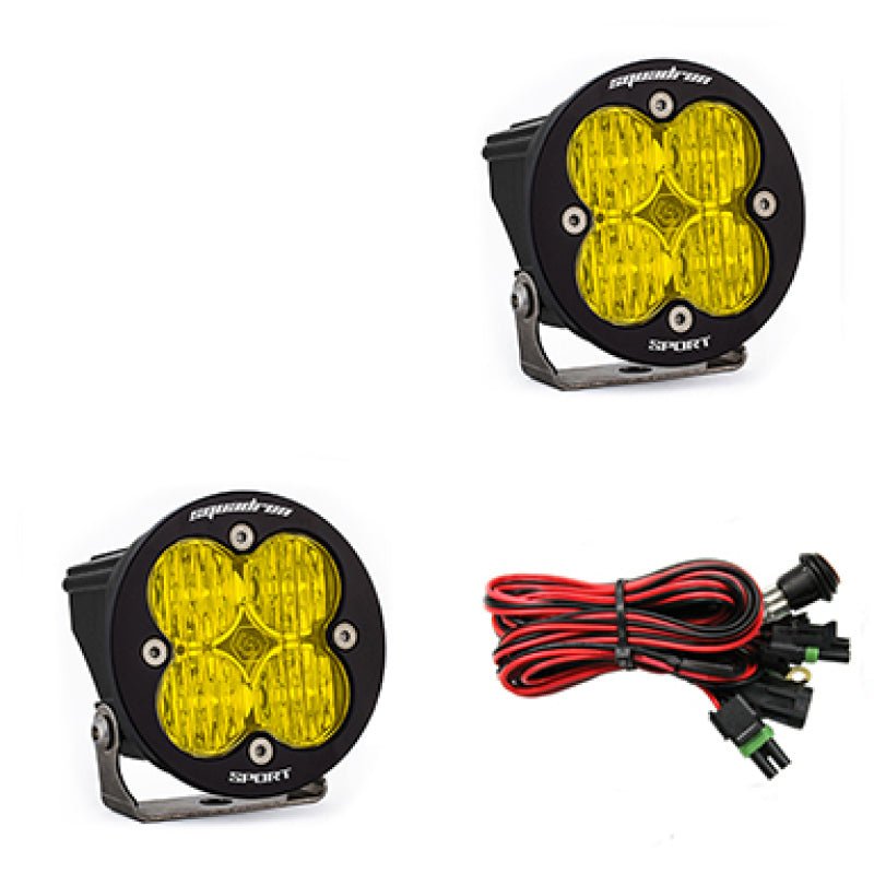 Baja Designs Squadron R Sport Wide Cornering Pair LED Light Pods - Amber - CPC Performance