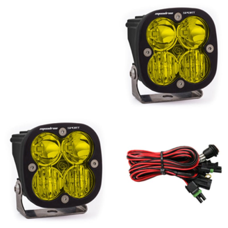 Baja Designs Squadron Sport Driving/Combo Pair LED Light Pods - Amber - CPC Performance