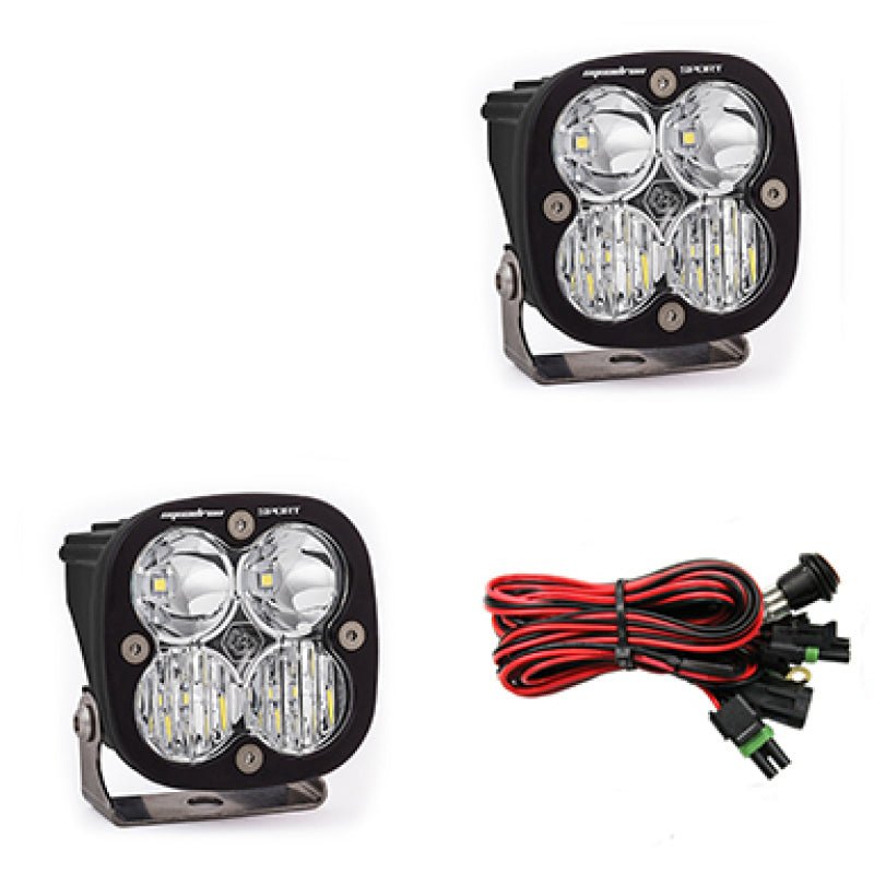 Baja Designs Squadron Sport Driving/Combo Pair LED Light Pods - Clear - CPC Performance
