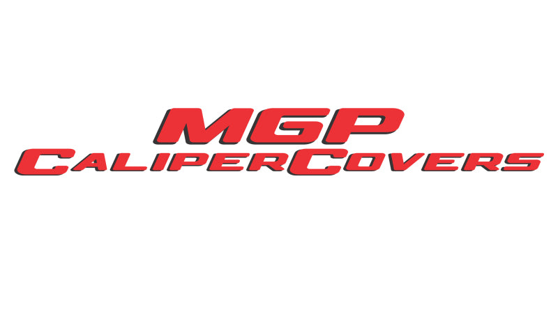 MGP 4 Caliper Covers Engraved Front Cadillac Engraved Rear XTS Red finish silver ch