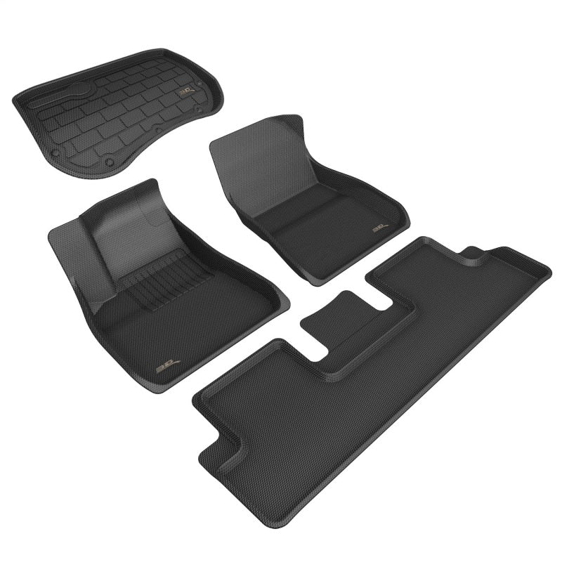 3D MAXpider 17-19 Tesla Model 3 Kagu Black Full Set Front CARGO LINER (SMOOTH BASIN)