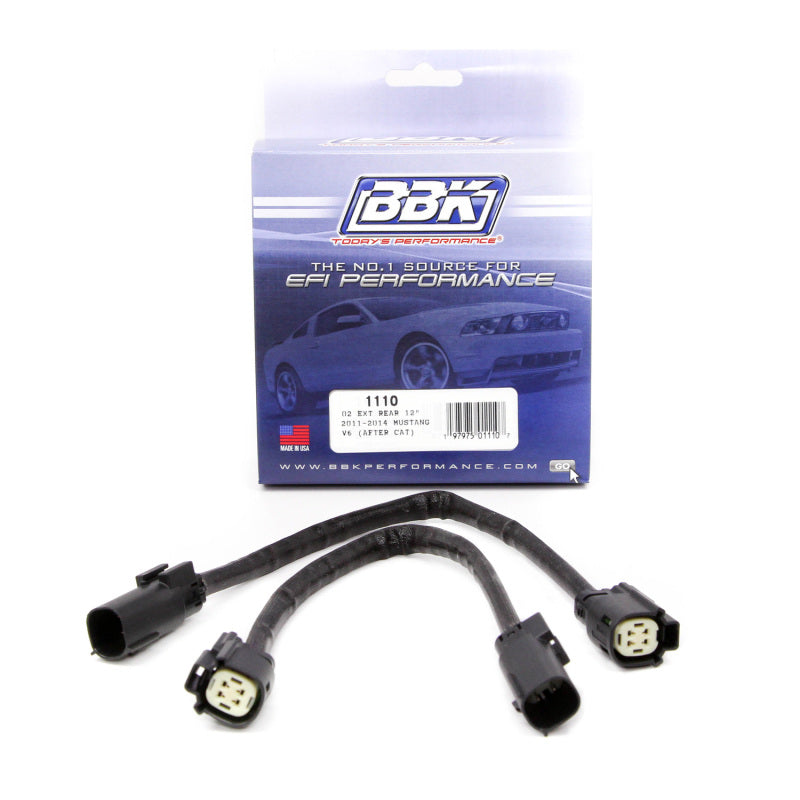 BBK 11-14 Mustang V6 GT Rear O2 Sensor Wire Harness Extensions 12 (pair)