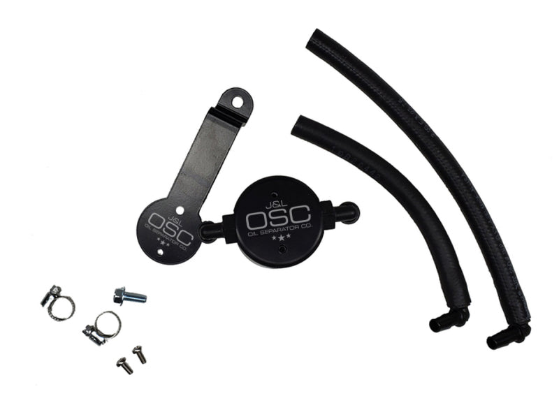 J&L 16-23 Toyota Tacoma 3.5L Driver Side Oil Separator 3.0 - Black Anodized